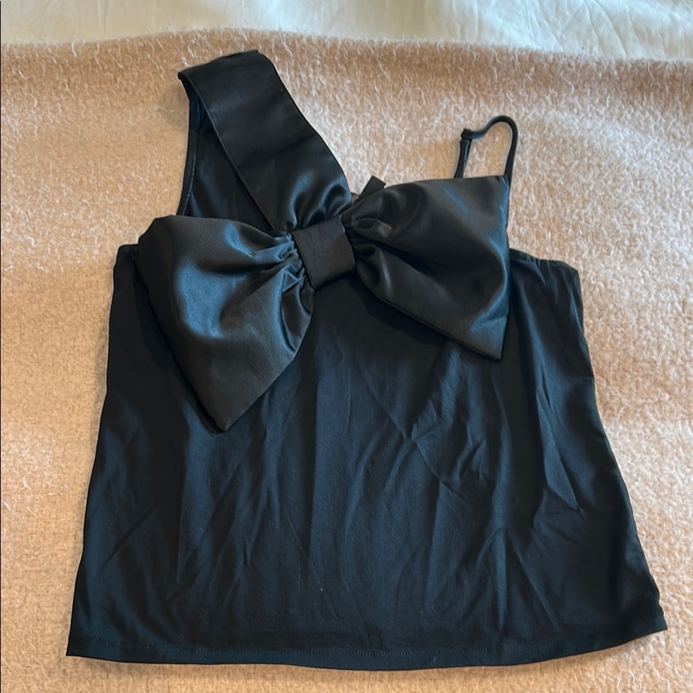 Elegant Black Bow Top